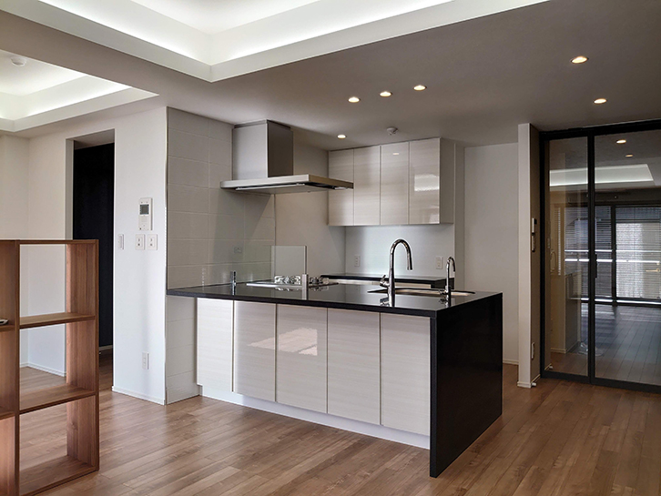 kitchen in an apartment house